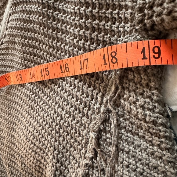 Free People Olive Green Moonshine Sweater Waffle Knit Cold Shoulder - Picture 8 of 9